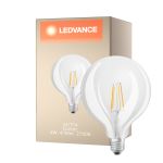 Ledvance Classic LED E27 Globe Filament Klar 4W 470lm - 827 Extra Varm Vit | Ersättare 40W
