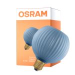 Osram Decor LED Lamp Blå Glas LED E27 Globe Matt 3.5W 300lm - 827 Extra Varm Vit | Ersättare 25W