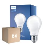 Flerpack 6x Philips MASTERValue LED E27 Päron Matt 11.2W 1521lm - 940 Kallvit | Bästa färgåtergivning - Dimbar - Ersättare 100W