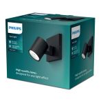Philips Runner Vägglampa Metall Svart | Passande för 1x GU10 
