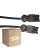 Flerpack 50x Noxion GST - Kompatibel Förlängningskabel Svart - Manlig + Kvinnlig - 1,5m - 3 pole 1,5mm2